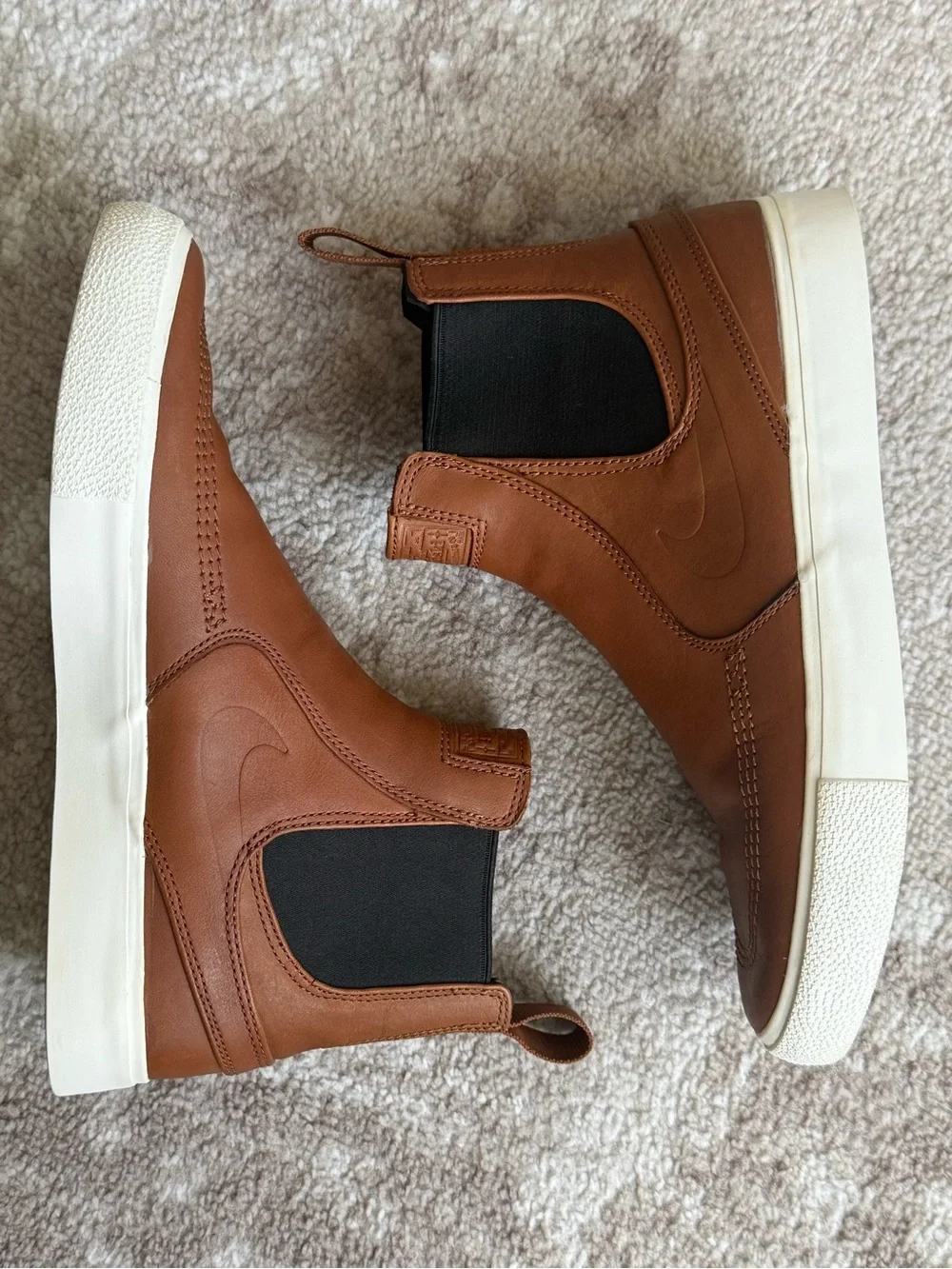 Nike Zoom Janoski Slip Mid RM SB Leather Brown Shoes BQ5888-200 Men’s Size 7.5
